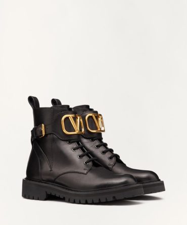 VLOGO SIGNATURE CALFSKIN COMBAT BOOT 35MM / .8 IN.