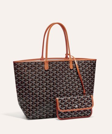 Goyard Saint Louis PM Tote Bag Black and Brown