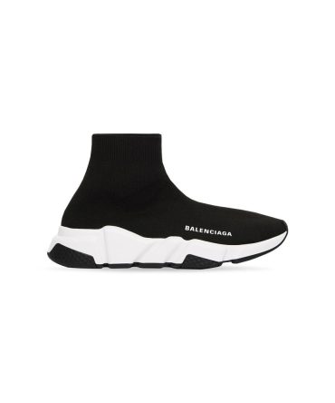 Mens Speed Recycled Knit Sneaker in Black/white