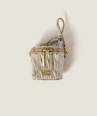 Matelassé nappa leather micro bag