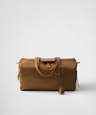 Large Re-Nylon Top-Handle Bag With Padlock
