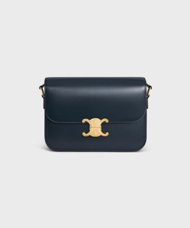 CLASSIQUE TRIOMPHE BAG IN SHINY CALFSKIN NAVY BLUE