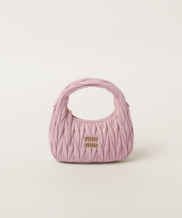 Wander matelassé nappa leather hobo bag
