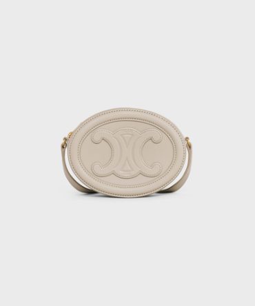 CROSSBODY OVAL PURSE CUIR TRIOMPHE IN SMOOTH CALFSKIN TRENCH