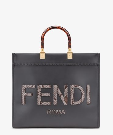 Fendi Sunshine Medium Snakeskin Shopping Bag