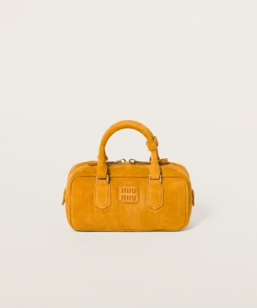 Arcadie padded suede top-handle bag