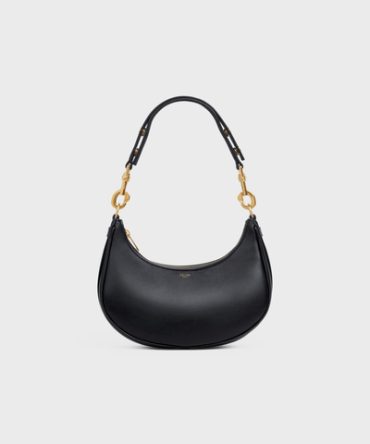 MEDIUM AVA STRAP BAG IN SMOOTH CALFSKIN BLACK