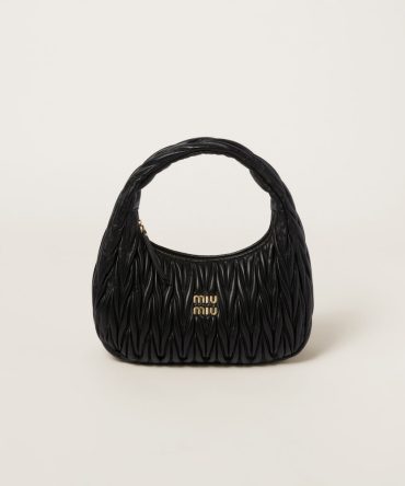 Large wander matelassé nappa leather hobo bag