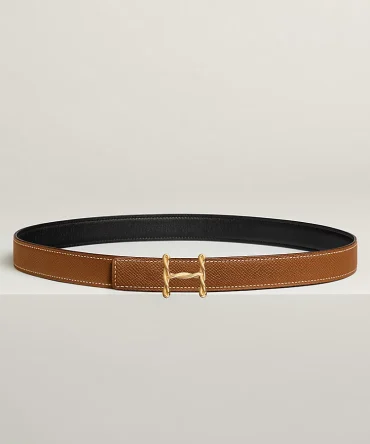 H Torsade belt buckle & Reversible leather strap 24 mm