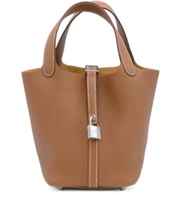 Hermes Gold Clemence Picotin Lock 18 Palladium Hardware