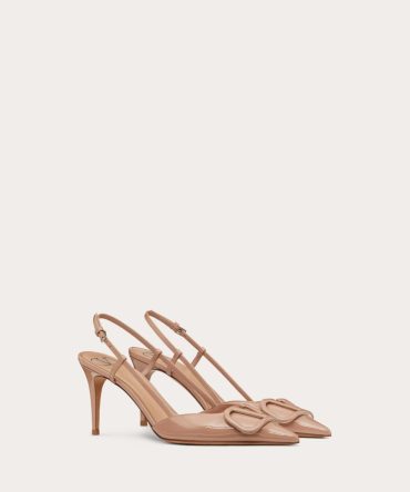 VLOGO SIGNATURE PATENT LEATHER SLINGBACK PUMP 80MM / 3.15 IN.