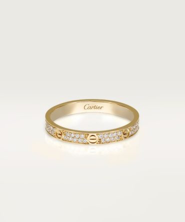 LOVE ring, mini model, paved