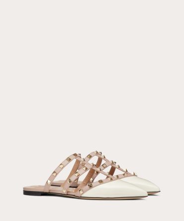 ROCKSTUD PATENT-LEATHER MULE