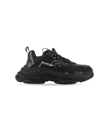Mens Triple S Sneaker Allover Logo in Black