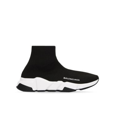 Womens Speed Recycled Knit Sneaker in Black/white