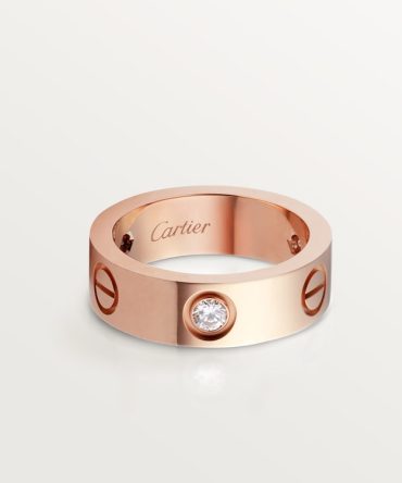 LOVE ring, classic model, 3 diamonds
