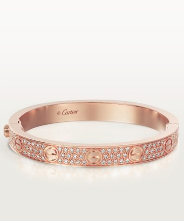 LOVE bracelet, classic model, paved