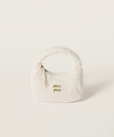 Wander shearling hobo bag