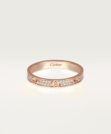LOVE ring, mini model, paved