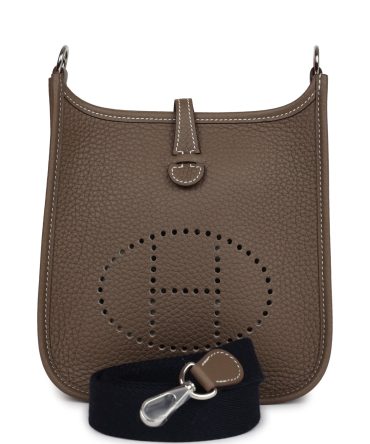 Hermes Evelyne TPM Etoupe Clemence Palladium Hardware