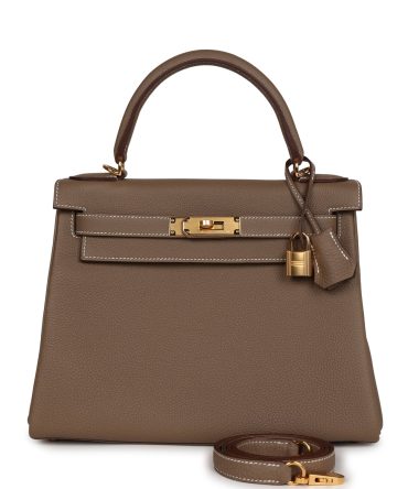 Hermes Kelly Retourne 28 Etoupe Togo Gold Hardware