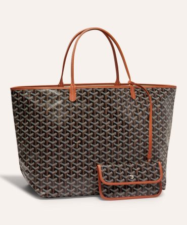 Goyard Saint Louis GM Tote Bag Black and Brown