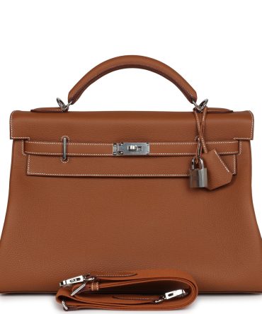 Hermes Kelly 42 Maxi Gold Togo Palladium Hardware