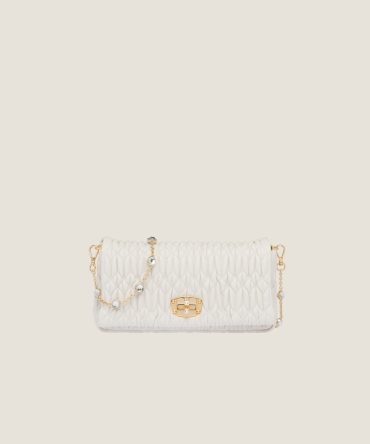 Miu Crystal Cloqué Nappa leather bag