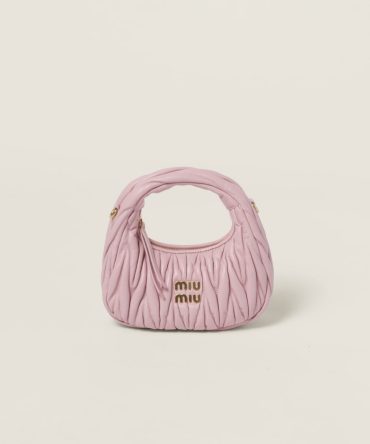Wander matelassé nappa leather hobo mini-bag