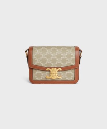 TEEN TRIOMPHE BAG IN TRIOMPHE CANVAS AND CALFSKIN GREGE