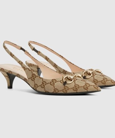 Womens Horsebit slingback pump