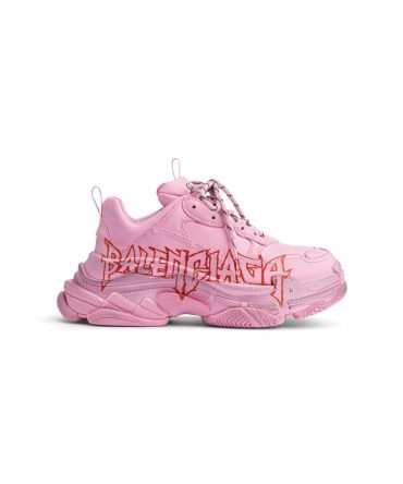 Womens Triple S Sneaker Diy Metal  in Pink/black/red
