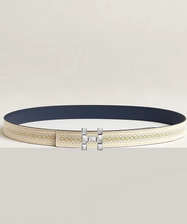 H Infini belt buckle & Bandana leather strap 24 mm