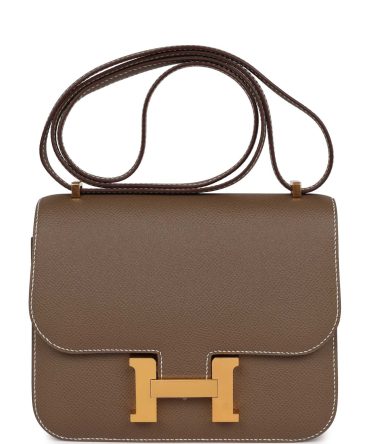 Hermes Constance 18 Etoupe Epsom Gold Hardware
