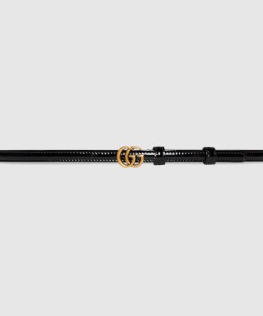 Thin patent Double G belt