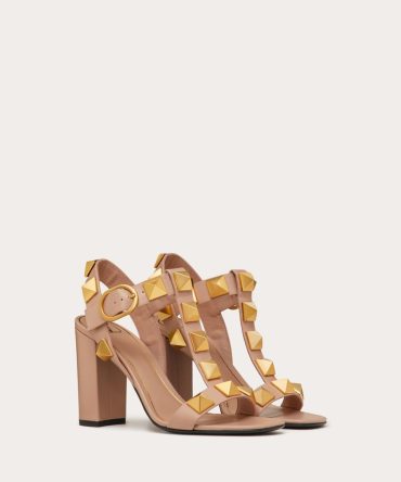 ROMAN STUD CALFSKIN SANDAL 90 MM