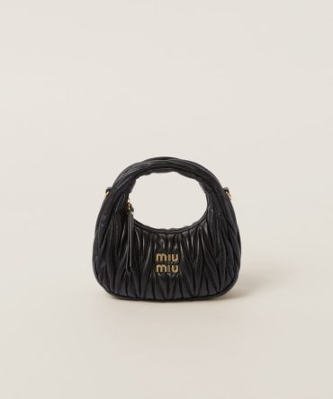 Wander matelassé nappa leather hobo mini-bag