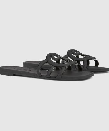 Womens Interlocking G slide sandal