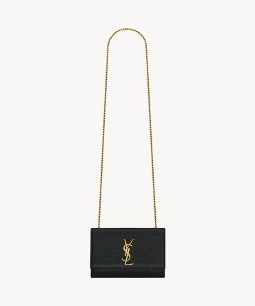 YSL Kate Small in Shiny Grained  Leather