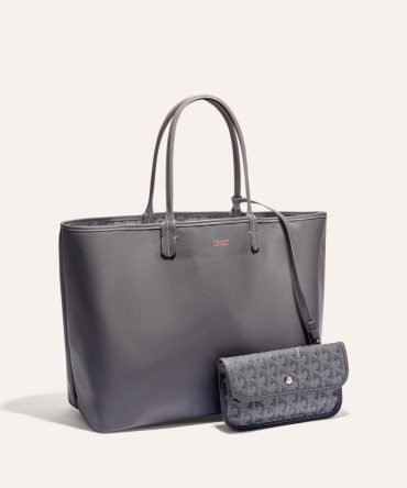 Goyard Goyardine Grey Anjou PM Reversible Tote Bag Palladium Hardware