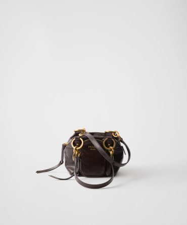 Prada Dangle Leather Top-Handle Mini-Bag