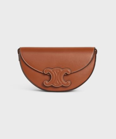 BESACE CUIR TRIOMPHE IN SMOOTH CALFSKIN TAN