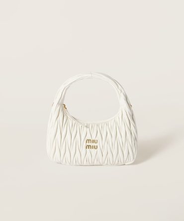 Regular wander matelassé nappa leather hobo bag