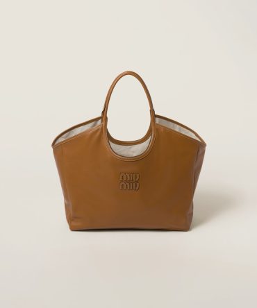 Leather tote bag