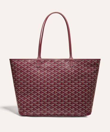 Goyard Artois Tote MM Bordeaux Goyardine Canvas & Chevroches Calfskin Palladium Hardware