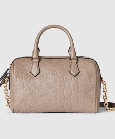 GG Emblem small top handle bag
