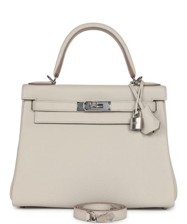 Hermes Kelly Retourne 28 Beton Togo Palladium Hardware