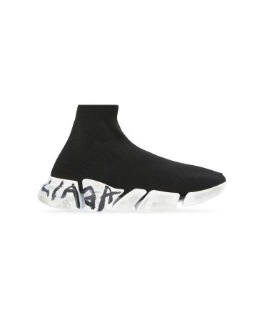 Womens Speed 2.0 Graffiti Recycled Knit Sneaker  in Black