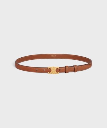 Small Triomphe Belt in Natural Calfskin