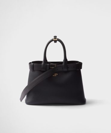 Prada Buckle Small Leather Handbag With Belt